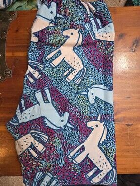 LuLaRoe TC Unicorn Print Leggings in Blue, Pink, White